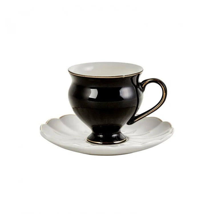 KARACA BLACK SWAN 6-PERSON COFFEE CUP SET
