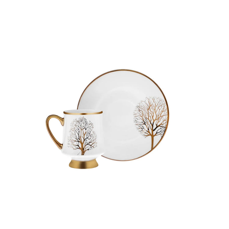 KARACA AFRA 6-PERSON 90 ML COFFEE CUP, WHITE