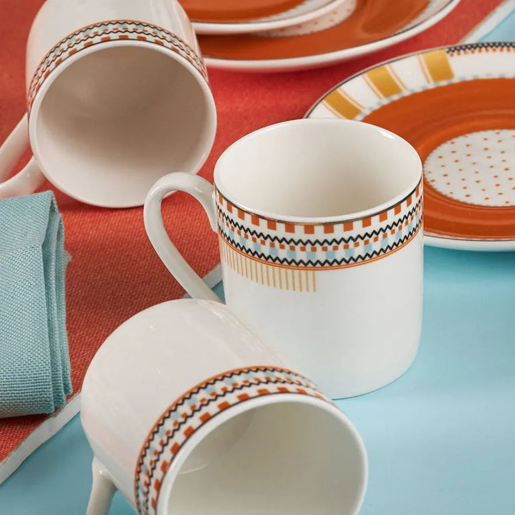 KARACA BONITA 6-PERSON COFFEE CUP, ORANGE