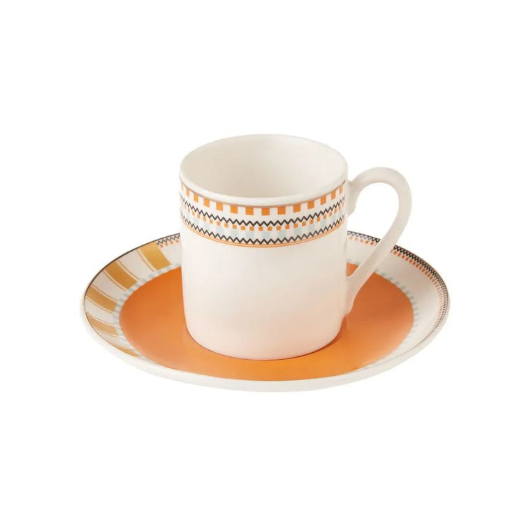 KARACA BONITA 6-PERSON COFFEE CUP, ORANGE