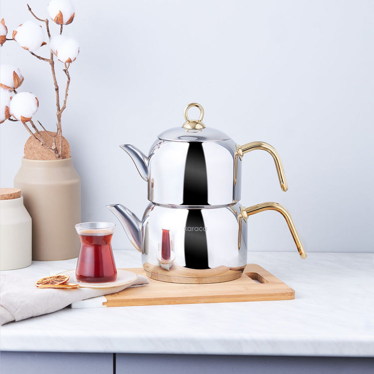 KARACA URBAN MIDI TEA POT SET, GOLD