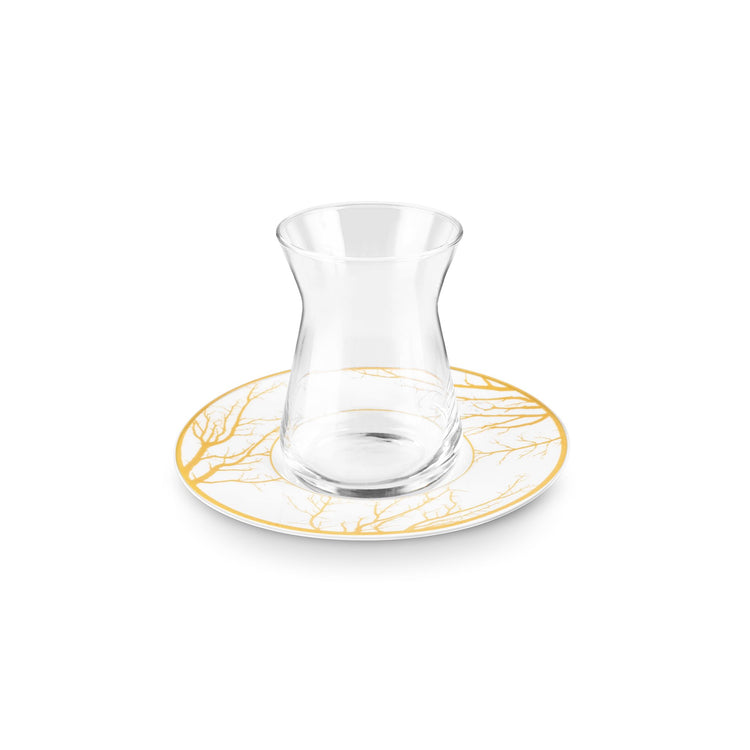KARACA AUTUMN 6-PERSON 12-PIECE TEA SET, WHITE