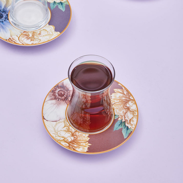 KARACA SERRA 6-PERSON 12-PIECE TEA SET, MULTICOLOR