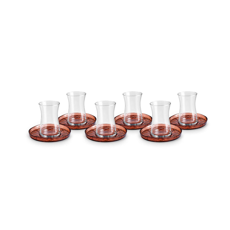 KARACA AMBERIA 6 PERSON 12-PIECE TEA SET