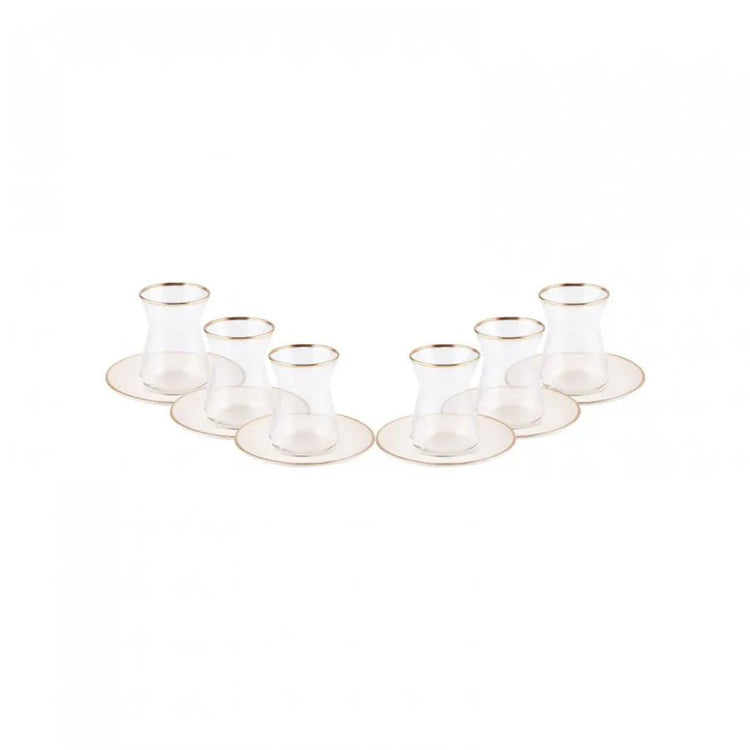 KARACA RETRO BEIGE 6-PERSON TEA SET