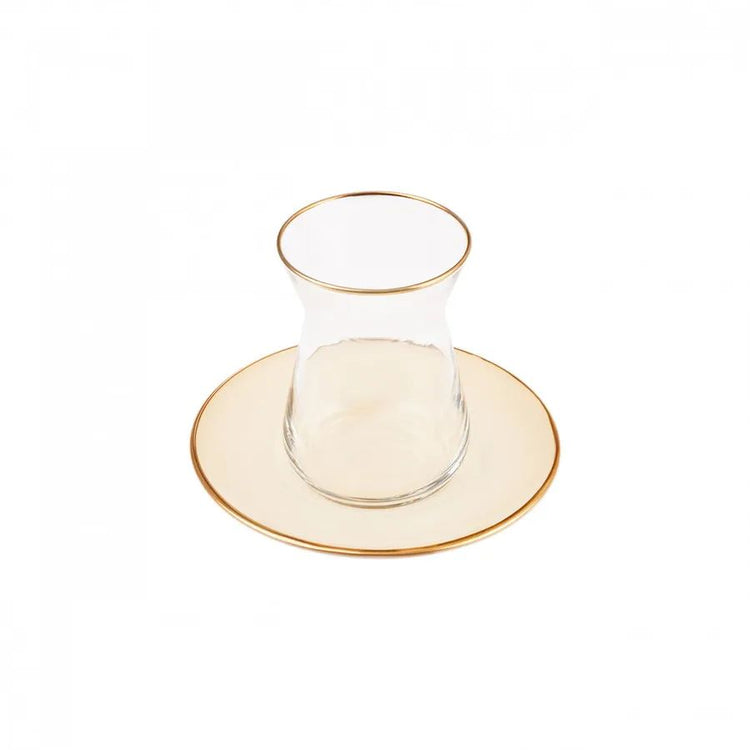 KARACA RETRO BEIGE 6-PERSON TEA SET