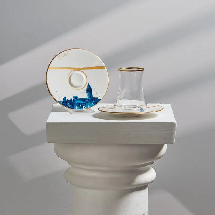 KARACA X IST COLLECTION HAREM 12-PIECE TEA SET, BLUE