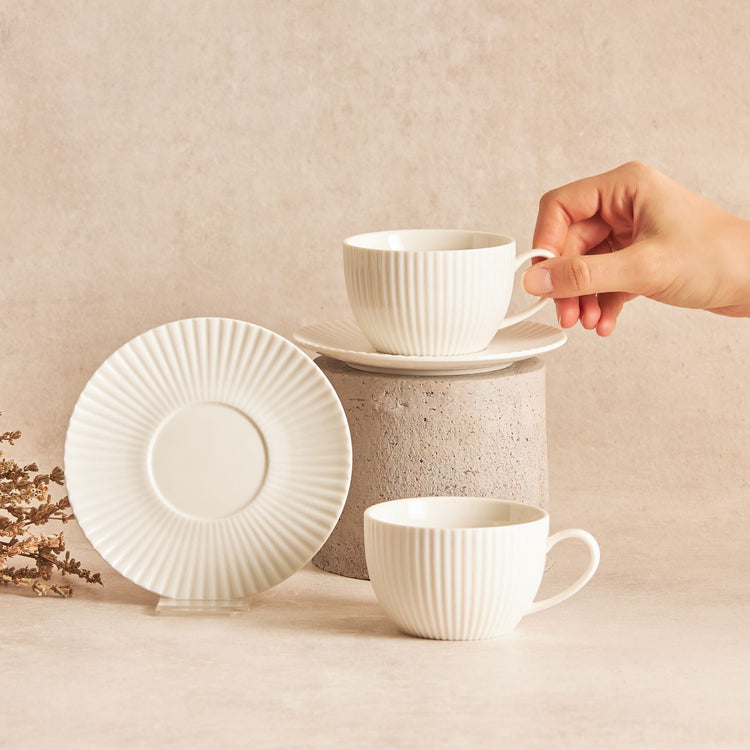 KARACA SEASHELL 2-PERSON 200 ML CUP, WHITE
