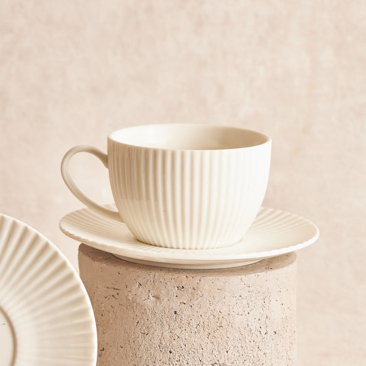 KARACA SEASHELL 2-PERSON 200 ML CUP, WHITE