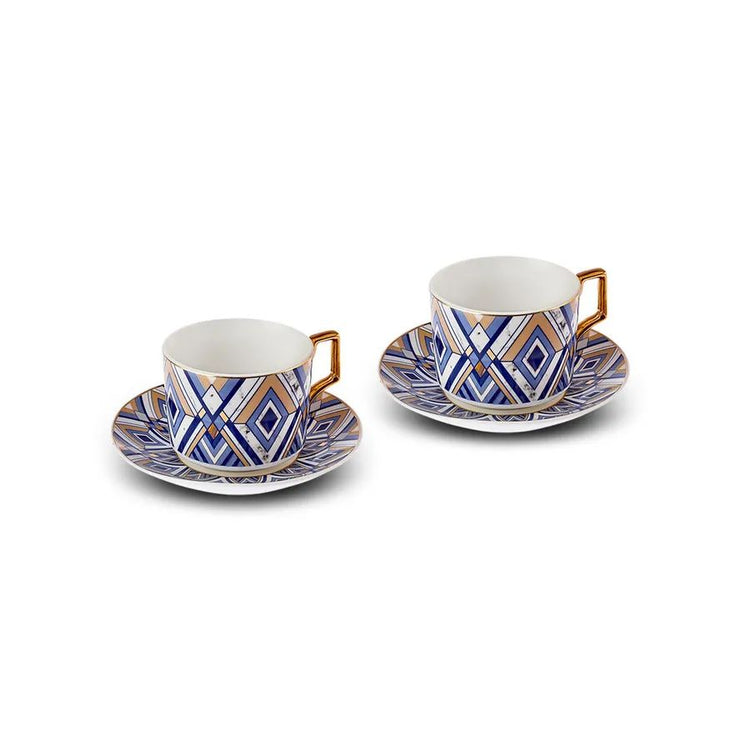 KARACA BERGAMA 2-PERSON 230 ML TEA CUP, BLUE