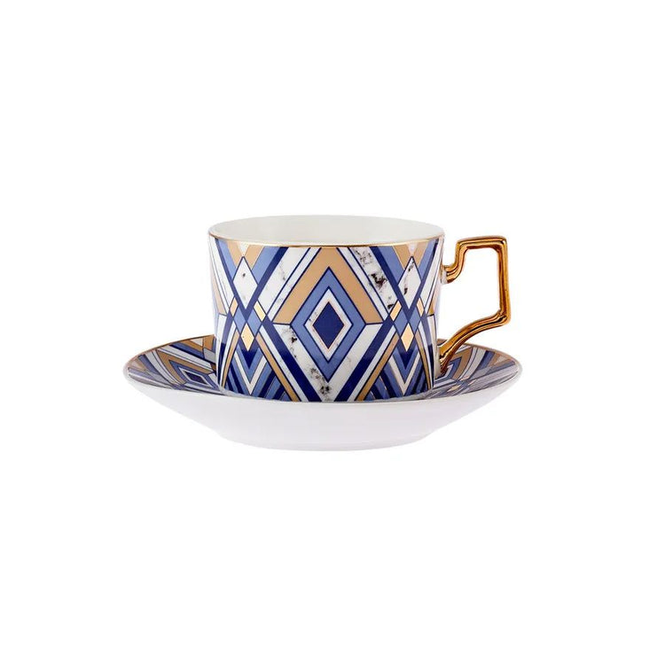 KARACA BERGAMA 2-PERSON 230 ML TEA CUP, BLUE