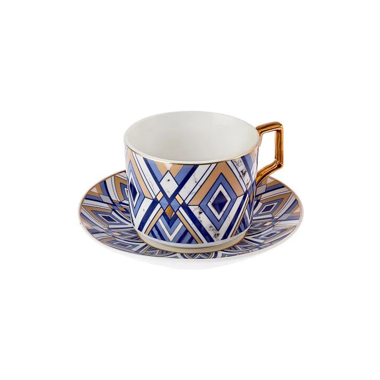 KARACA BERGAMA 2-PERSON 230 ML TEA CUP, BLUE