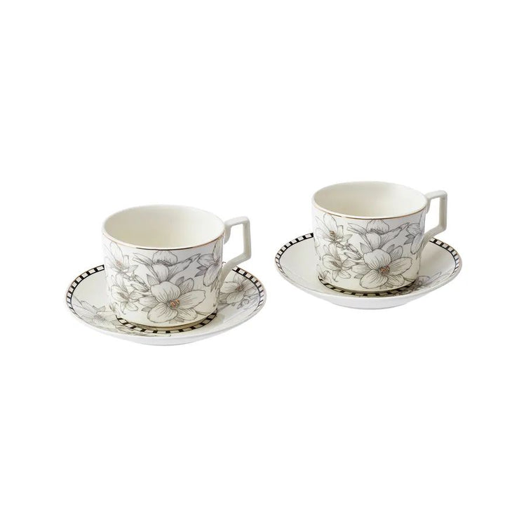 Karaca Cuha 2-Person Tea Cup Set, Multicolor