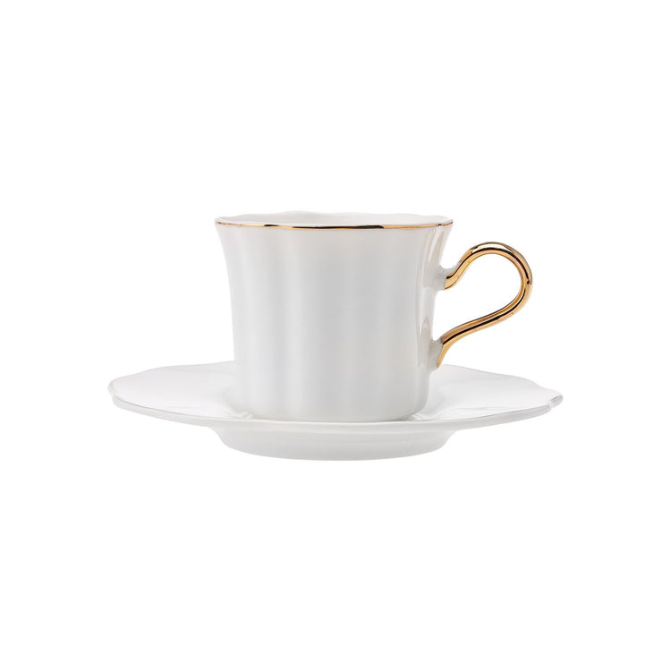 Karaca Parka 2-Person Tea Cup Set, White