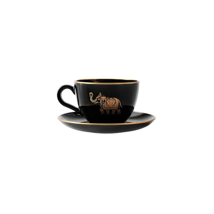 KARACA KATZZE 240 ML SET OF 6 TEA CUP SET, BLACK
