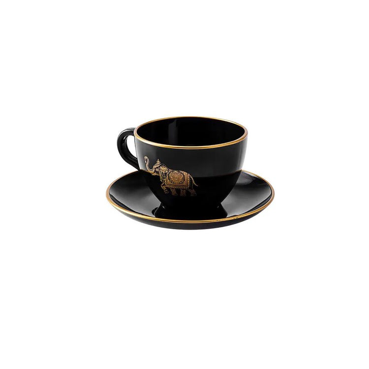 KARACA KATZZE 240 ML SET OF 6 TEA CUP SET, BLACK