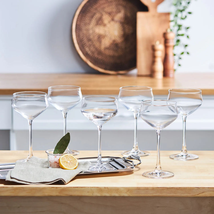 KARACA EVEN 6-PIECE MARTINI GLASS, TRANSPARENT