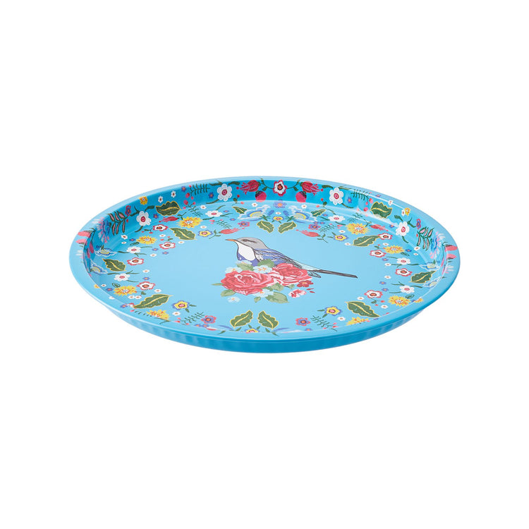 KARACA FLORES 35 CM TRAY, BLUE