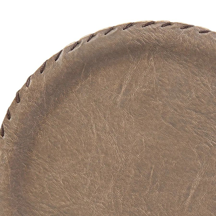 KARACA PELLE ROUND TRAY, BROWN