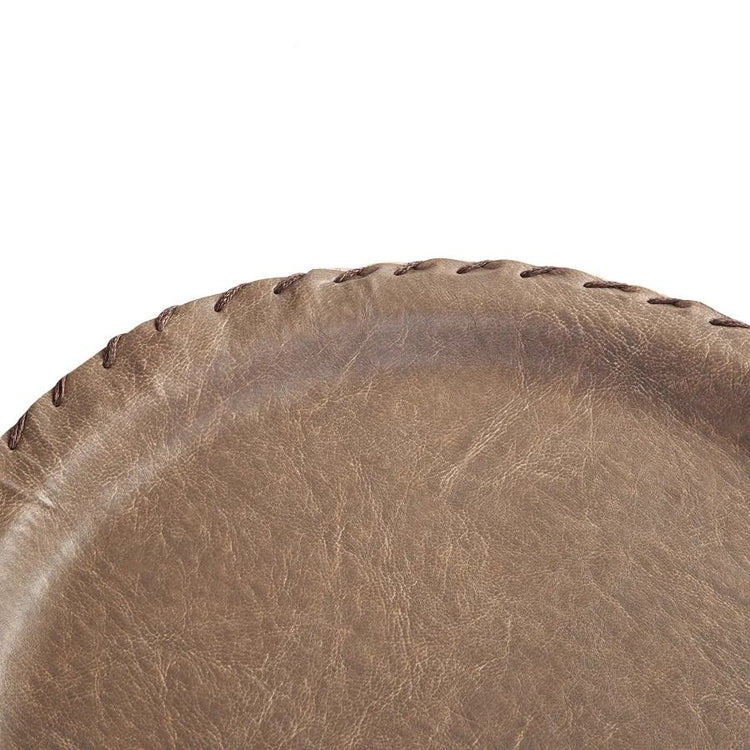 KARACA PELLE ROUND TRAY, BROWN
