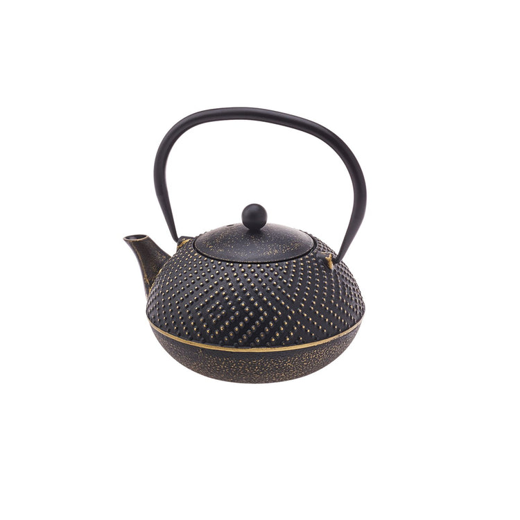 KARACA DARK GOLD CAST IRON TEAPOT 900 ML, BLACK