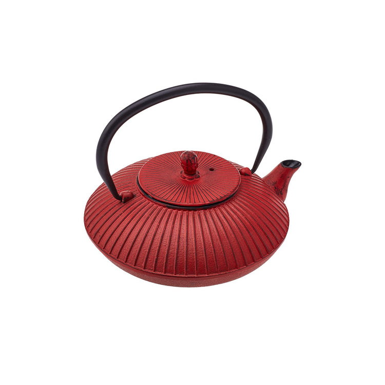 KARACA JAPANESE RED CAST IRON TEAPOT, RED