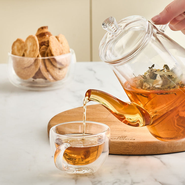 KARACA LEMUR COFFEE KETTLE 1000 ML, CLEAR