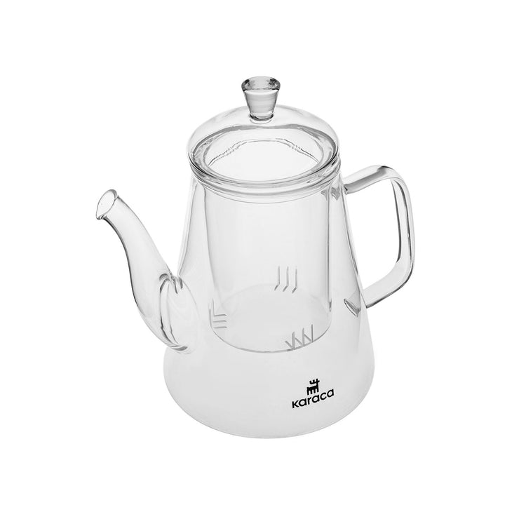 KARACA LEMUR COFFEE KETTLE 1000 ML, CLEAR