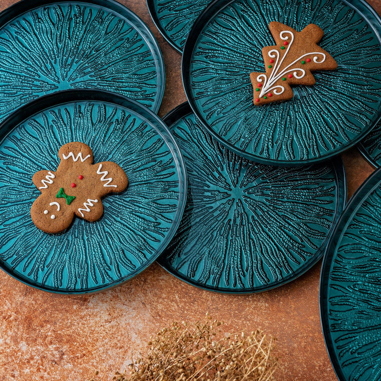 KARACA TEO 7-PIECE CAKE/DESSERT SET, GREEN