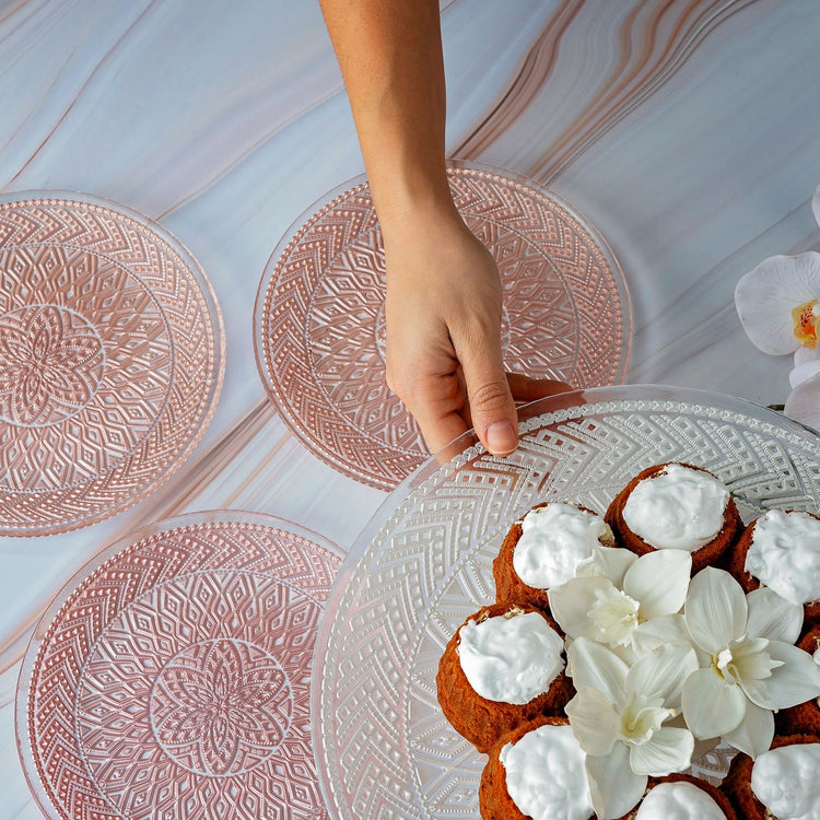 KARACA DANTEL PINK WHITE 7-PIECE SET, MULTICOLOR