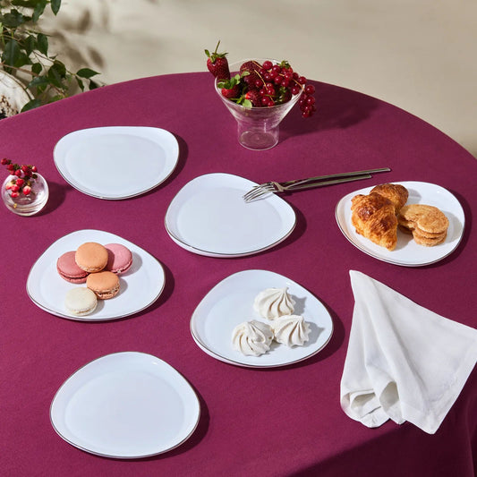 KARACA PURE 6-PIECE 17 CM CAKE SET, WHITE