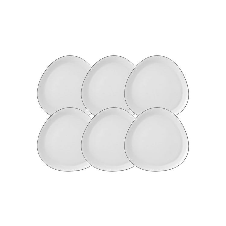 KARACA PURE 6-PIECE 17 CM CAKE SET, WHITE
