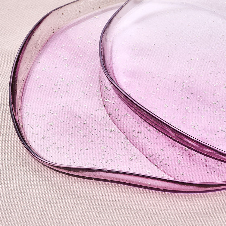 KARACA PETUNYA 6-PIECE GLASS CAKE SET, PURPLE