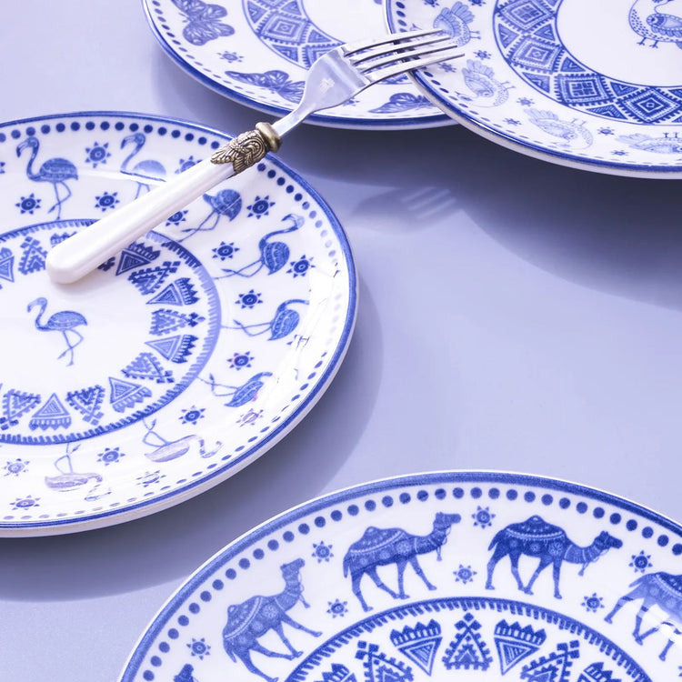 KARACA BECA 6-PIECE CAKE/DESSERT SET, BLUE