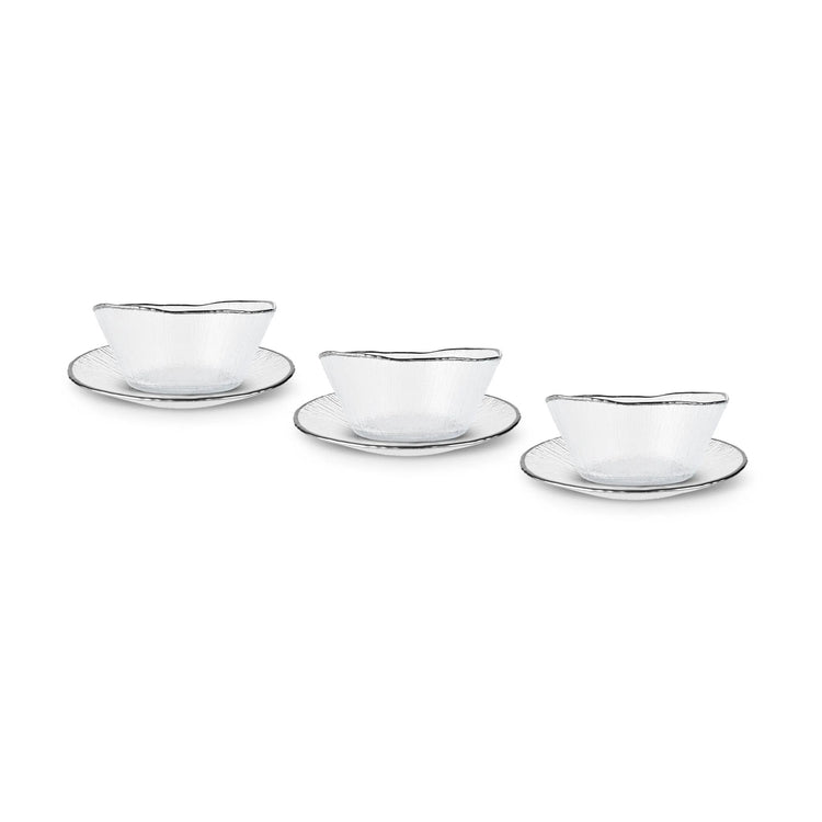 KARACA MARLON GLASS 6-PIECE DESSERT SET, TRANSPARENT