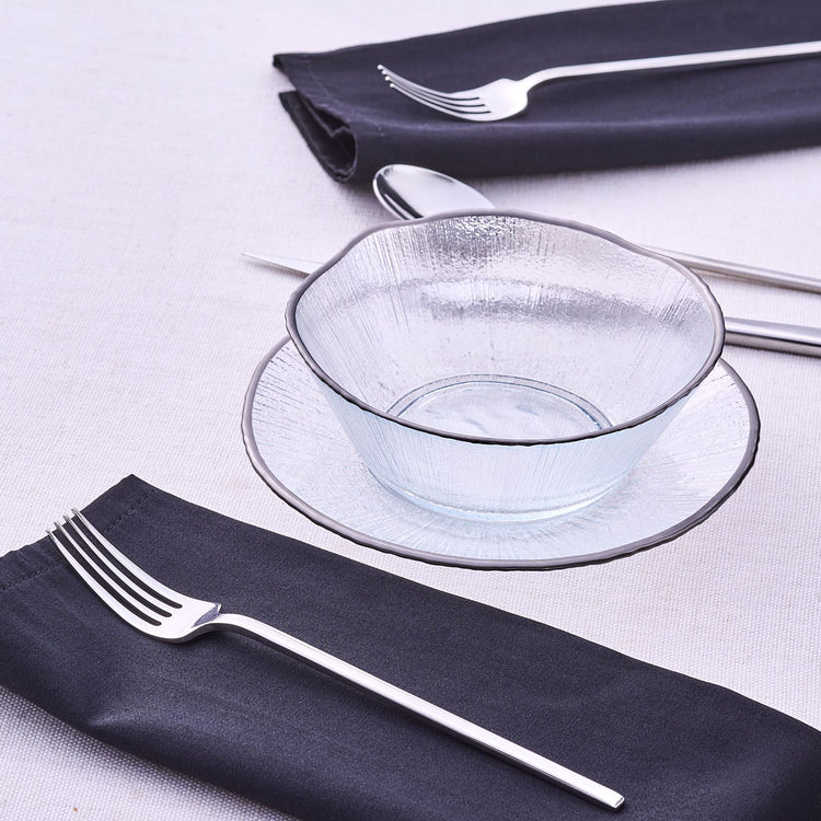 KARACA MARLON GLASS 6-PIECE DESSERT SET, TRANSPARENT