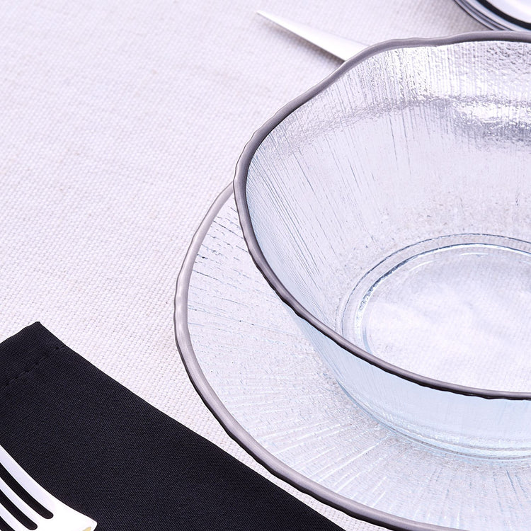 KARACA MARLON GLASS 6-PIECE DESSERT SET, TRANSPARENT