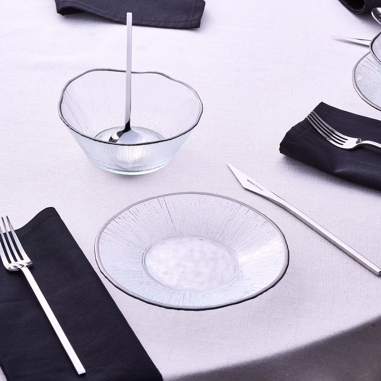 KARACA MARLON GLASS 6-PIECE DESSERT SET, TRANSPARENT
