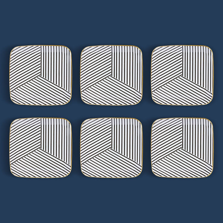 KARACA BLACK NOIR 18 CM 6-PIECE CAKE/DESSERT SET