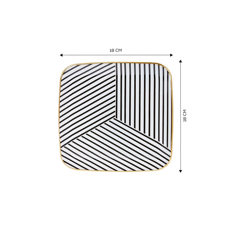 KARACA BLACK NOIR 18 CM 6-PIECE CAKE/DESSERT SET