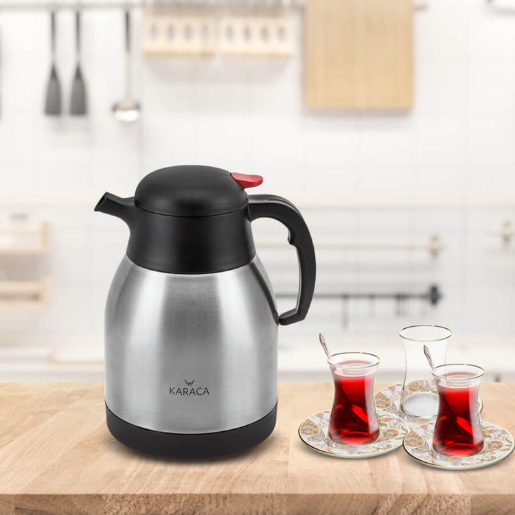 KARACA TANTUM STAINLESS STEEL THERMOS, 1.5 LITERS INOX