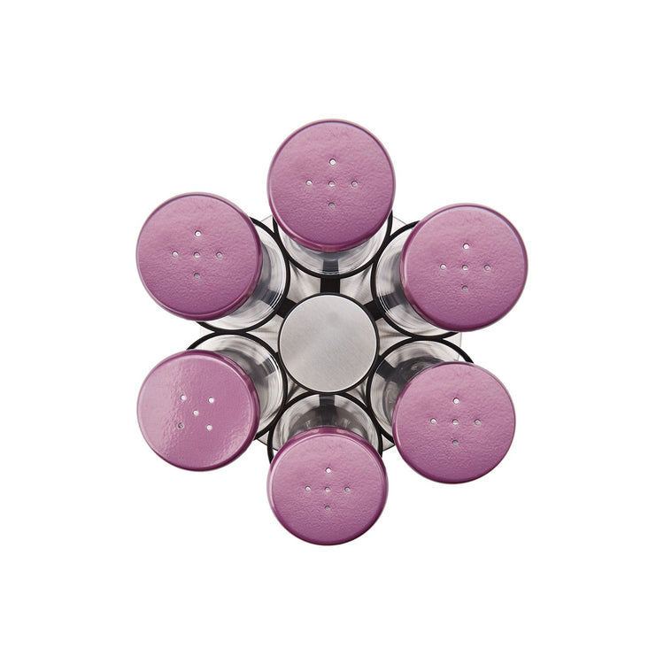 KARACA OCHA PURPLE ROUND 7-PIECE SPICE SET, PURPLE