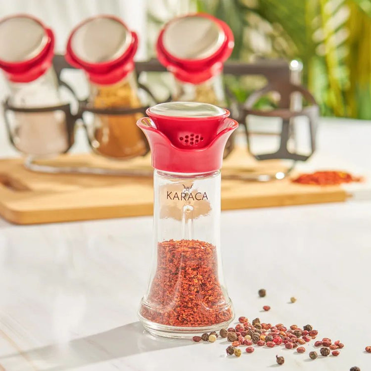 KARACA NORİ RED LINE 5-PIECE SPICE SET, RED