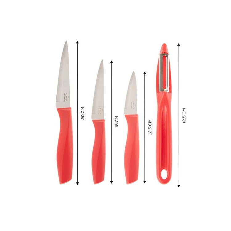 KARACA RED PEEL 4-PIECE KNIFE SET