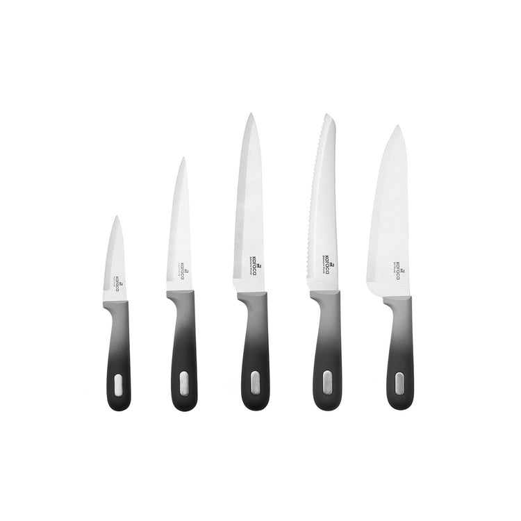 KARACA MOONLIGHT SQUARE 6-PIECE KNIFE SET, GRAY