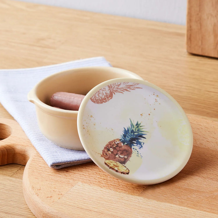 KARACA PINEAPPLE BREAKFAST BOWL with LID, MULTICOLOR