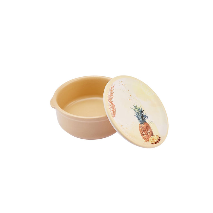 KARACA PINEAPPLE BREAKFAST BOWL with LID, MULTICOLOR