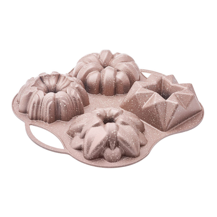 KARACA CAKE PRO 4-PIECE CAST IRON CAKE PAN SET, ROSE GOLD
