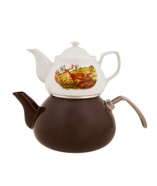 KARACA LEGEND GROVE PORCELAIN TEAPOT, CREAM