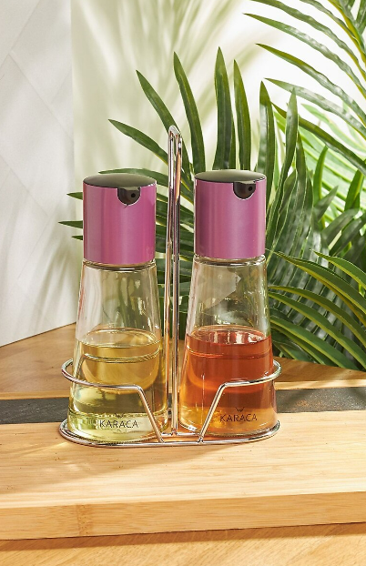 KARACA OCHA PURPLE OIL/VINEGAR BOTTLE, PURPLE